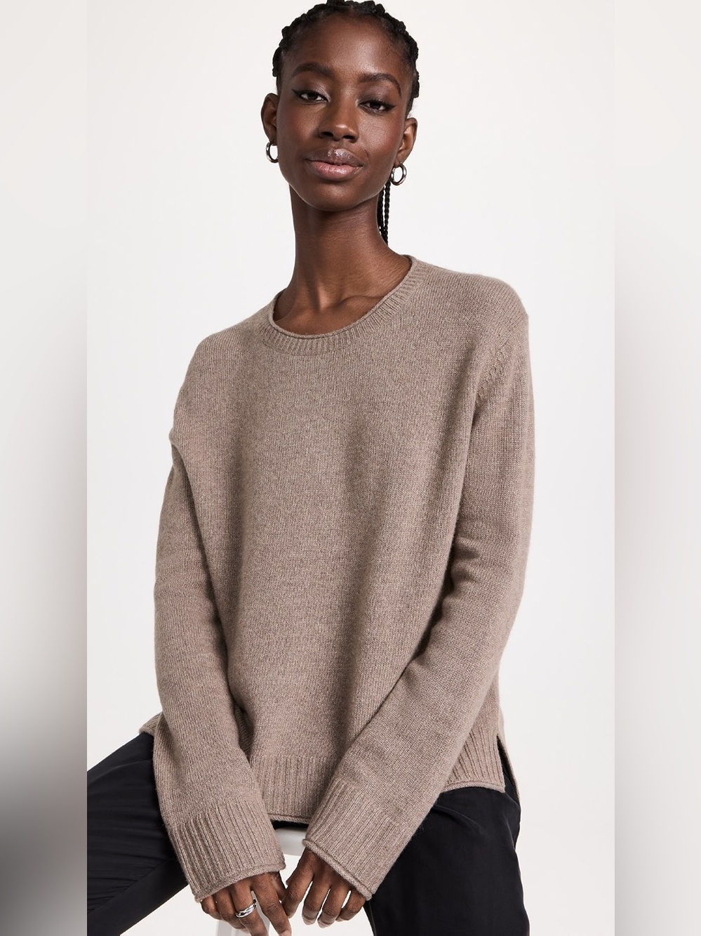 Jenni Kayne everyday sweater wool cashmere blend size small taupe